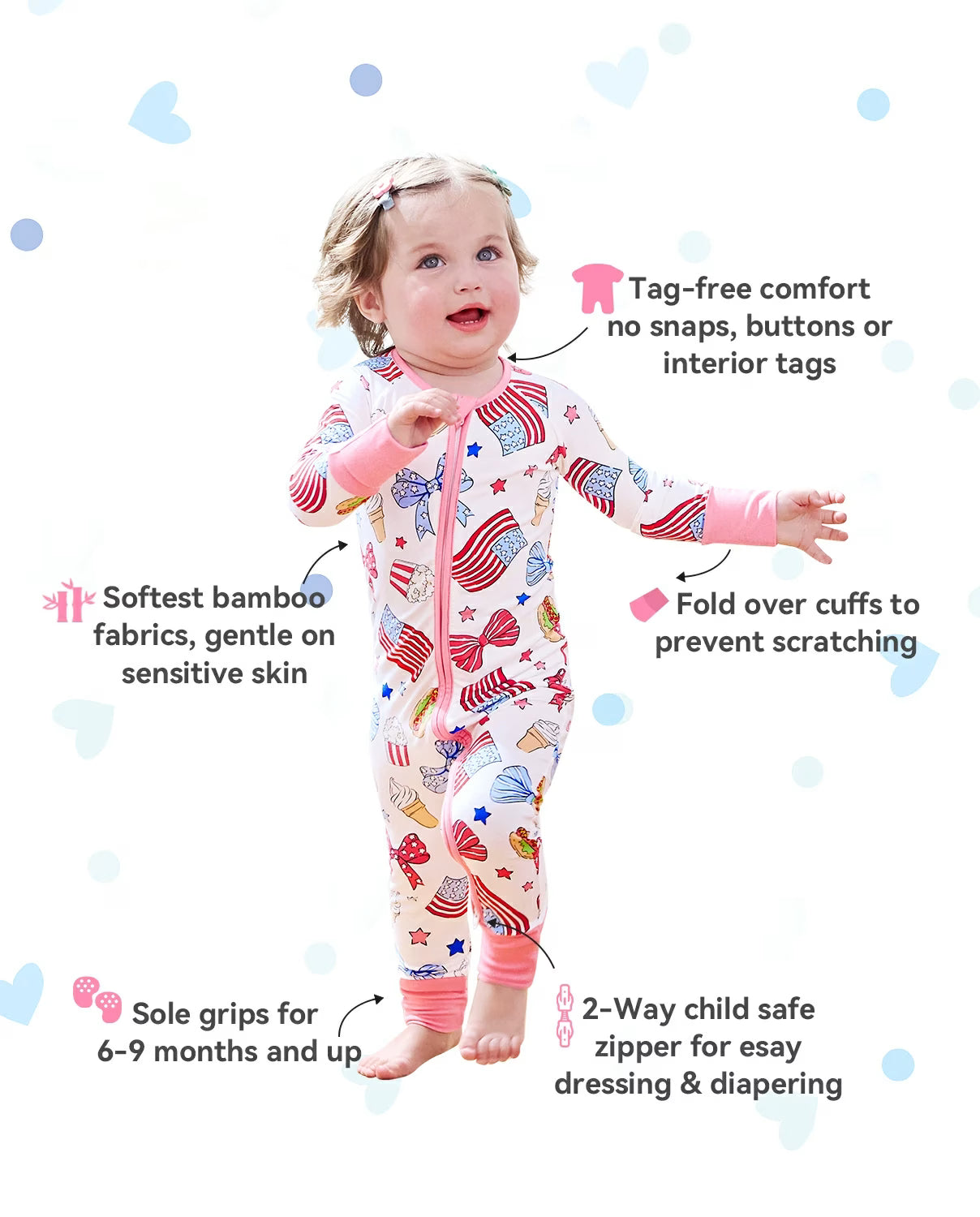 Patriotic Picnic Bamboo Zippy, patriotic picnic bamboo zippy features 08