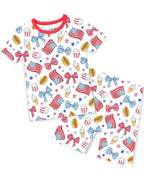 Patriotic Picnic Short Two-Piece Pajama Set, patriotic picnic short two piece pajama set main 1