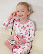 Pink Ballet Long Two-Piece Pajama Set