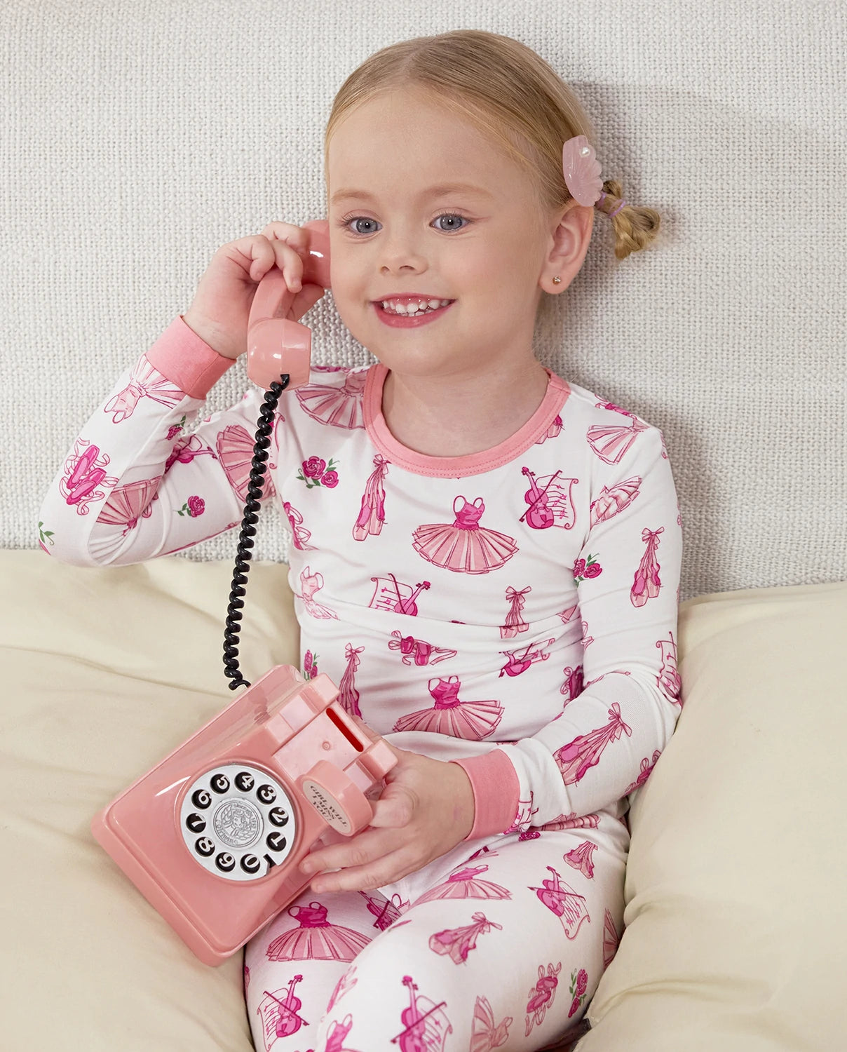 Pink Ballet Long Two-Piece Pajama Set