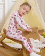 Pink Ballet Long Two-Piece Pajama Set