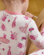 Pink Ballet Long Two-Piece Pajama Set
