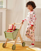 Pink Penguin Long Two-Piece Pajama Set, pink penguin bamboo two piece pjs lifestyle 2