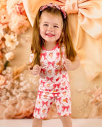 Pretty Bows Short Two-Piece Pajama Set, pretty bows bamboo short two piece pjs lifestyle 01
