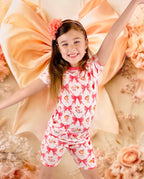 Pretty Bows Short Two-Piece Pajama Set, pretty bows bamboo short two piece pjs lifestyle 07