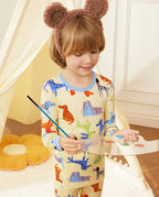 Puppy Bliss Long Two-Piece Pajama Set, puppy bliss bamboo two piece pjs lifestyle 4