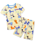 Puppy Bliss Short Two-Piece Pajama Set, puppy bliss short two piece pajama set main