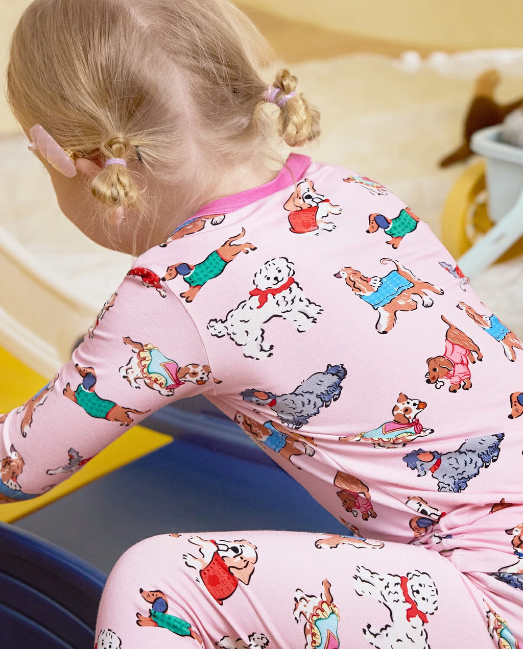 Puppy Pals Long Two-Piece Pajama Set, puppy pals bamboo two piece pjs lifestyle 12