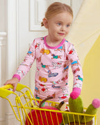 Puppy Pals Long Two-Piece Pajama Set, puppy pals bamboo two piece pjs lifestyle 9