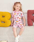 Puppy Parade Short Two-Piece Pajama Set, puppy parade bamboo short two piece pjs lifestyle 09