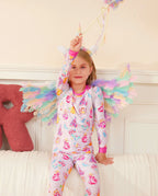 Purple Castle Long Two-Piece Pajama Set, purple castle bamboo two piece pjs lifestyle 7