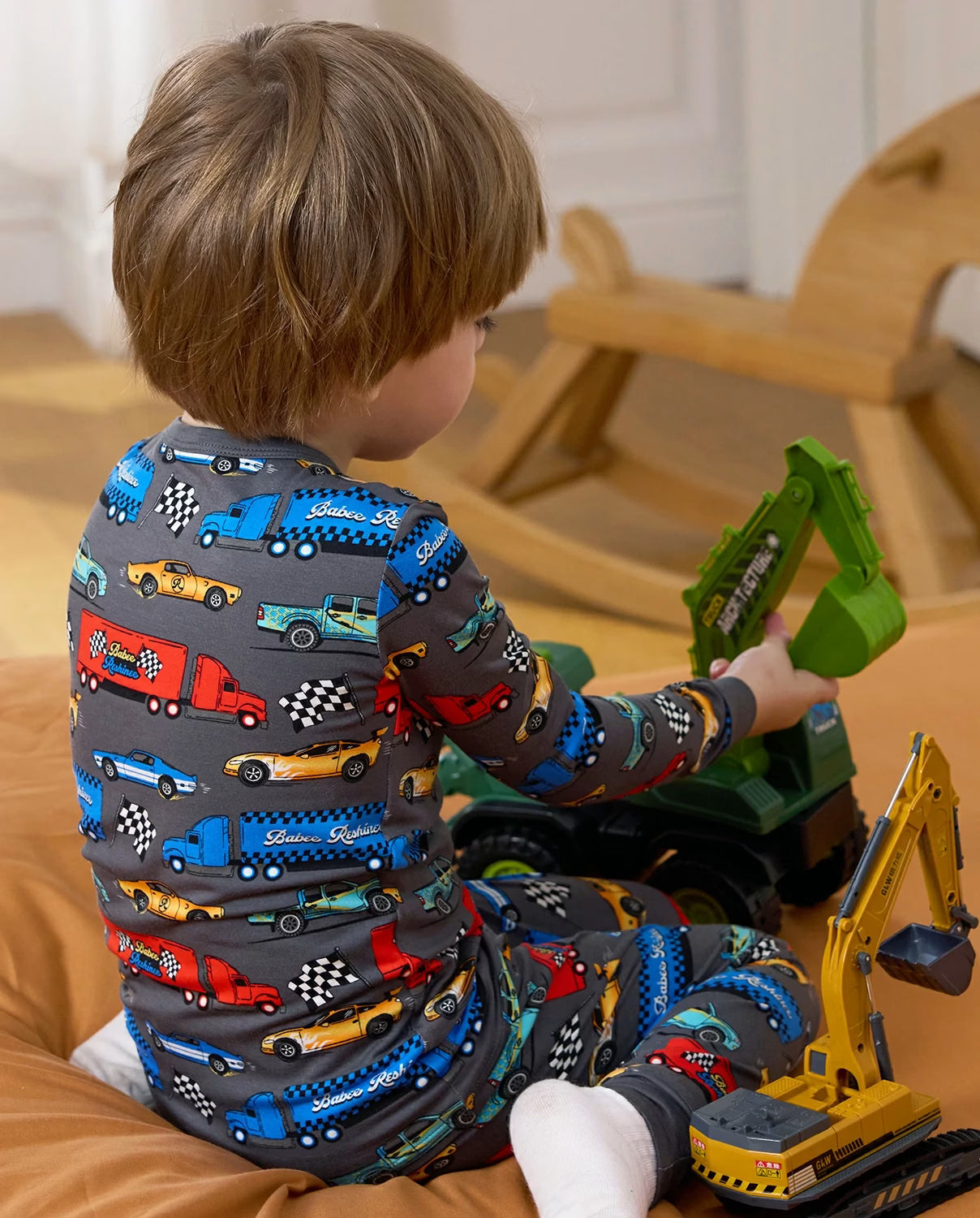 Race Kings Long Two-Piece Pajama Set, race kings club bamboo two piece pjs lifestyle 2