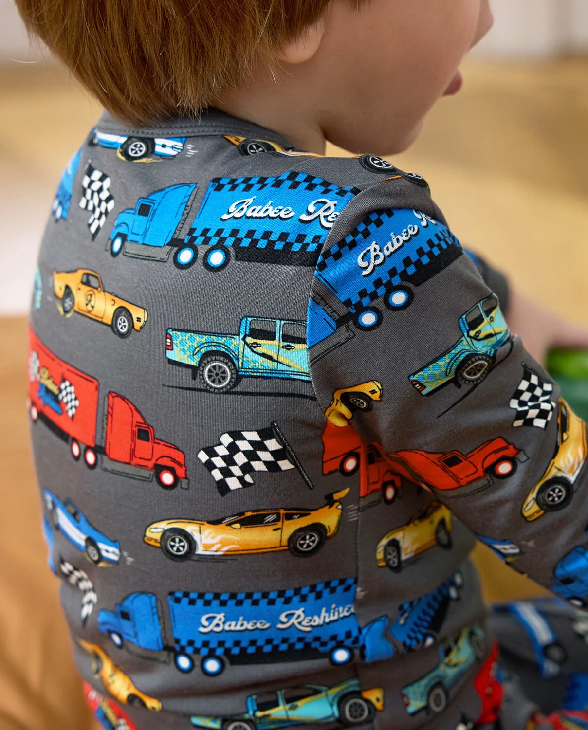 Race Kings Long Two-Piece Pajama Set, race kings club bamboo two piece pjs lifestyle 7