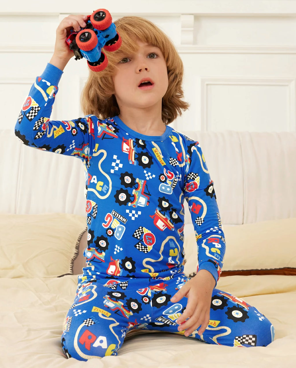 Ready? Go! Long Two-Piece Pajama Set, ready go bamboo two piece pjs lifestyle 1