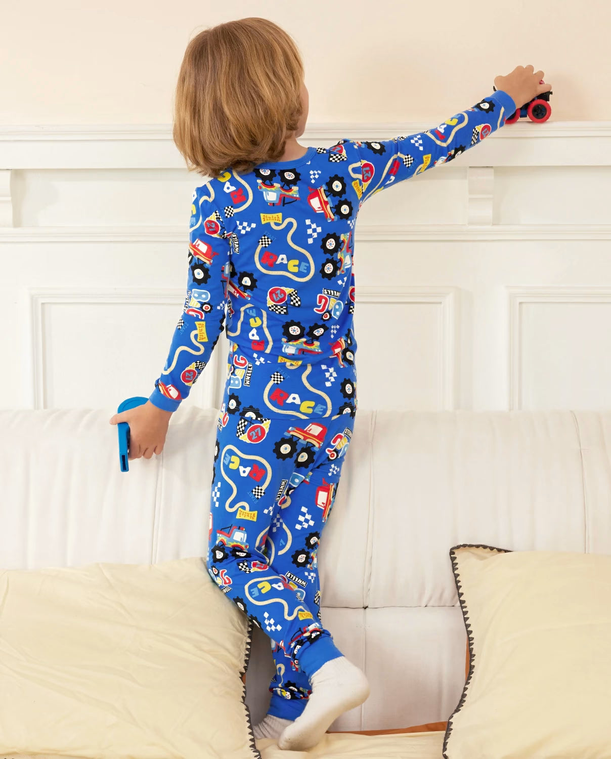 Ready? Go! Long Two-Piece Pajama Set, ready go bamboo two piece pjs lifestyle 2