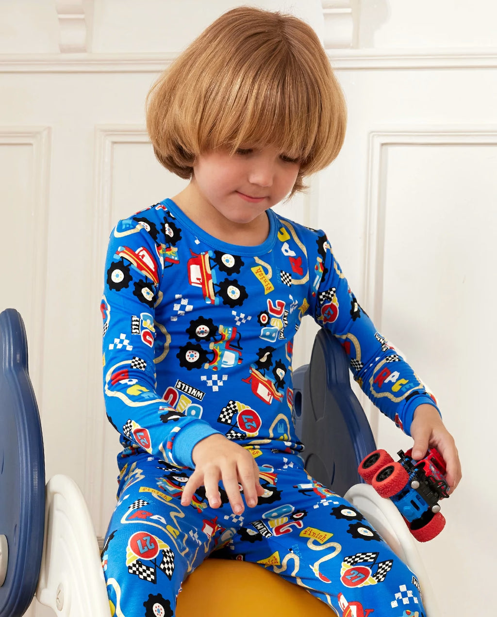 Ready? Go! Long Two-Piece Pajama Set, ready go bamboo two piece pjs lifestyle 4