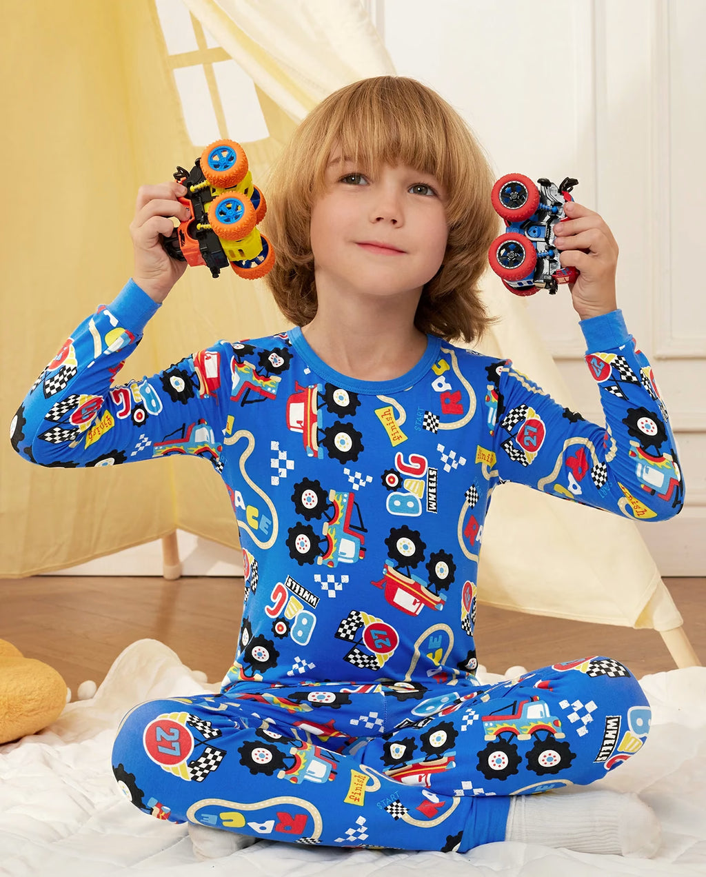 Ready? Go! Long Two-Piece Pajama Set, ready go bamboo two piece pjs lifestyle 6