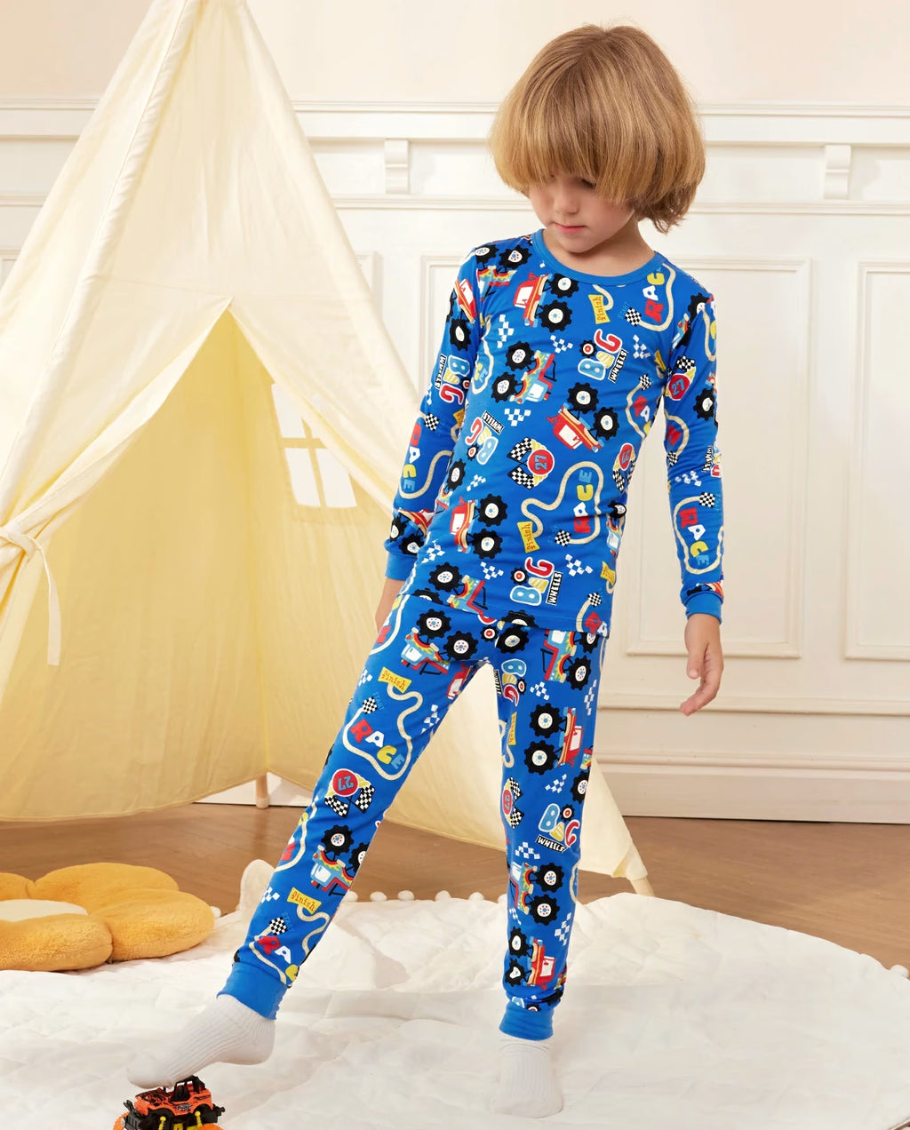 Ready? Go! Long Two-Piece Pajama Set, ready go bamboo two piece pjs lifestyle 7