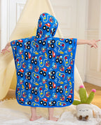 Ready? Go! Hooded Toddler Bath Towel - child wearing the hooded towel, back view