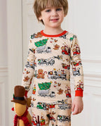 Santa Express Long Two-Piece Pajama Set, santa express bamboo two piece pjs lifestyle 1
