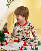 Santa Express Long Two-Piece Pajama Set, santa express bamboo two piece pjs lifestyle 2