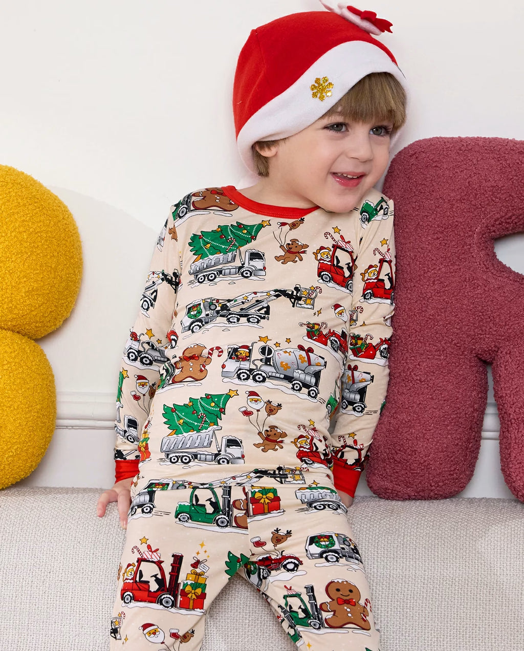 Santa Express Long Two-Piece Pajama Set, santa express bamboo two piece pjs lifestyle 3