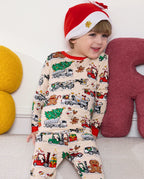 Santa Express Long Two-Piece Pajama Set, santa express bamboo two piece pjs lifestyle 3
