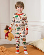 Santa Express Long Two-Piece Pajama Set, santa express bamboo two piece pjs lifestyle 4