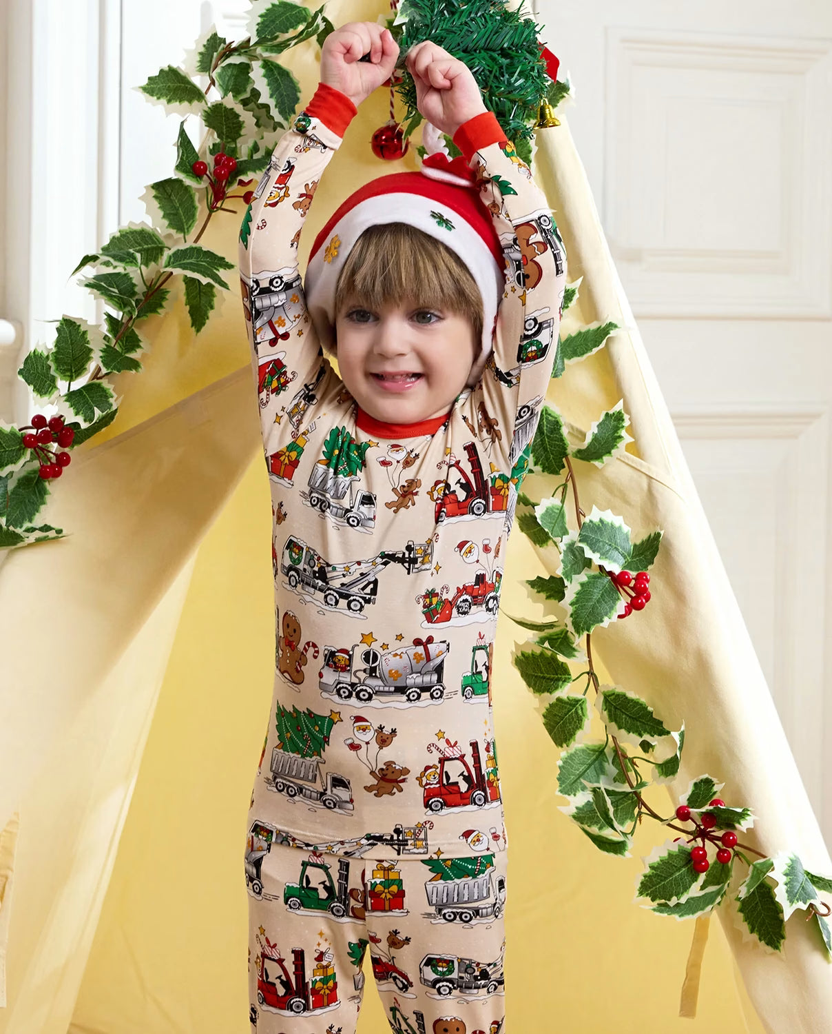 Santa Express Long Two-Piece Pajama Set, santa express bamboo two piece pjs lifestyle 6
