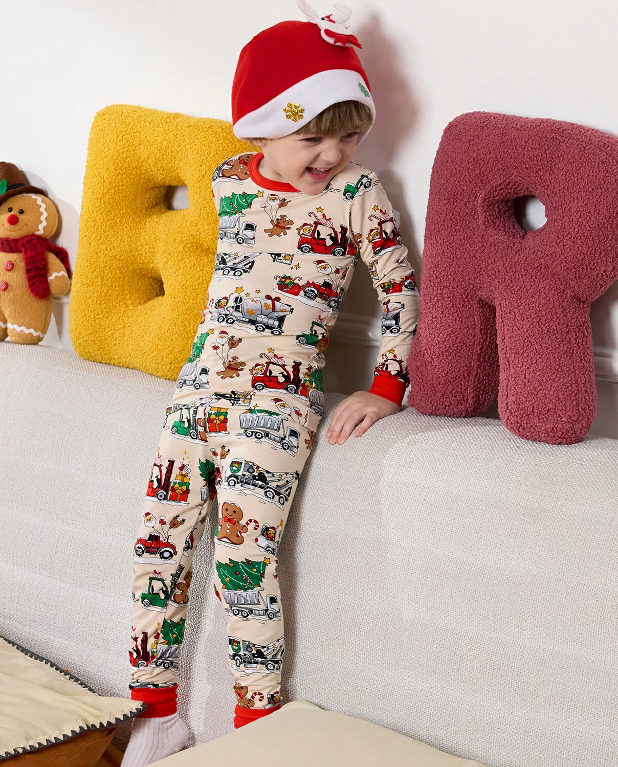 Santa Express Long Two-Piece Pajama Set, santa express bamboo two piece pjs lifestyle 7