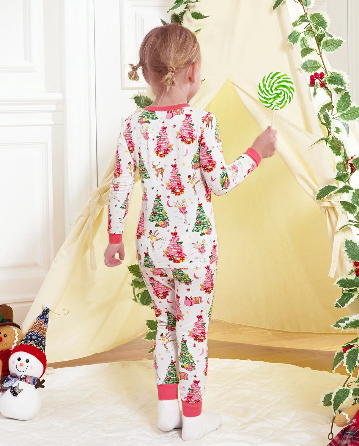 Snuggle Sparkle Long Two-Piece Pajama Set, snuggle sparkle bamboo two piece pjs lifestyle 2