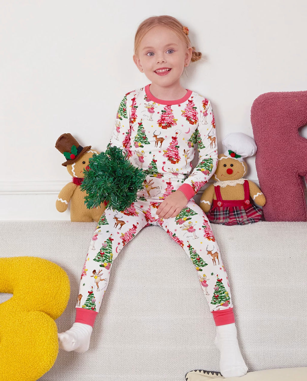 Snuggle Sparkle Long Two-Piece Pajama Set, snuggle sparkle bamboo two piece pjs lifestyle 4