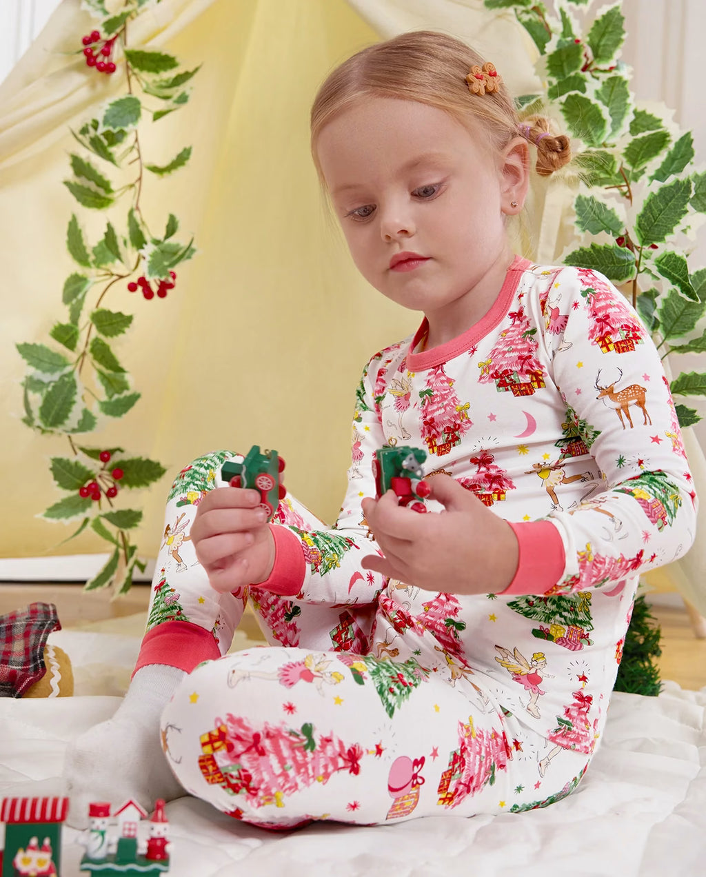 Snuggle Sparkle Long Two-Piece Pajama Set, snuggle sparkle bamboo two piece pjs lifestyle 6