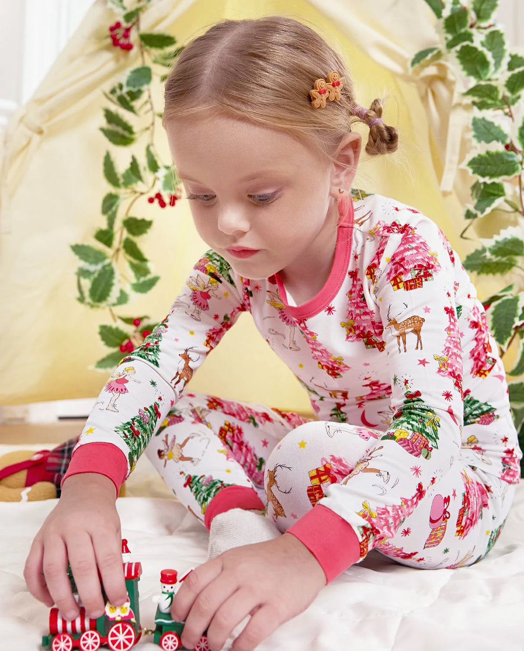 Snuggle Sparkle Long Two-Piece Pajama Set, snuggle sparkle bamboo two piece pjs lifestyle 7