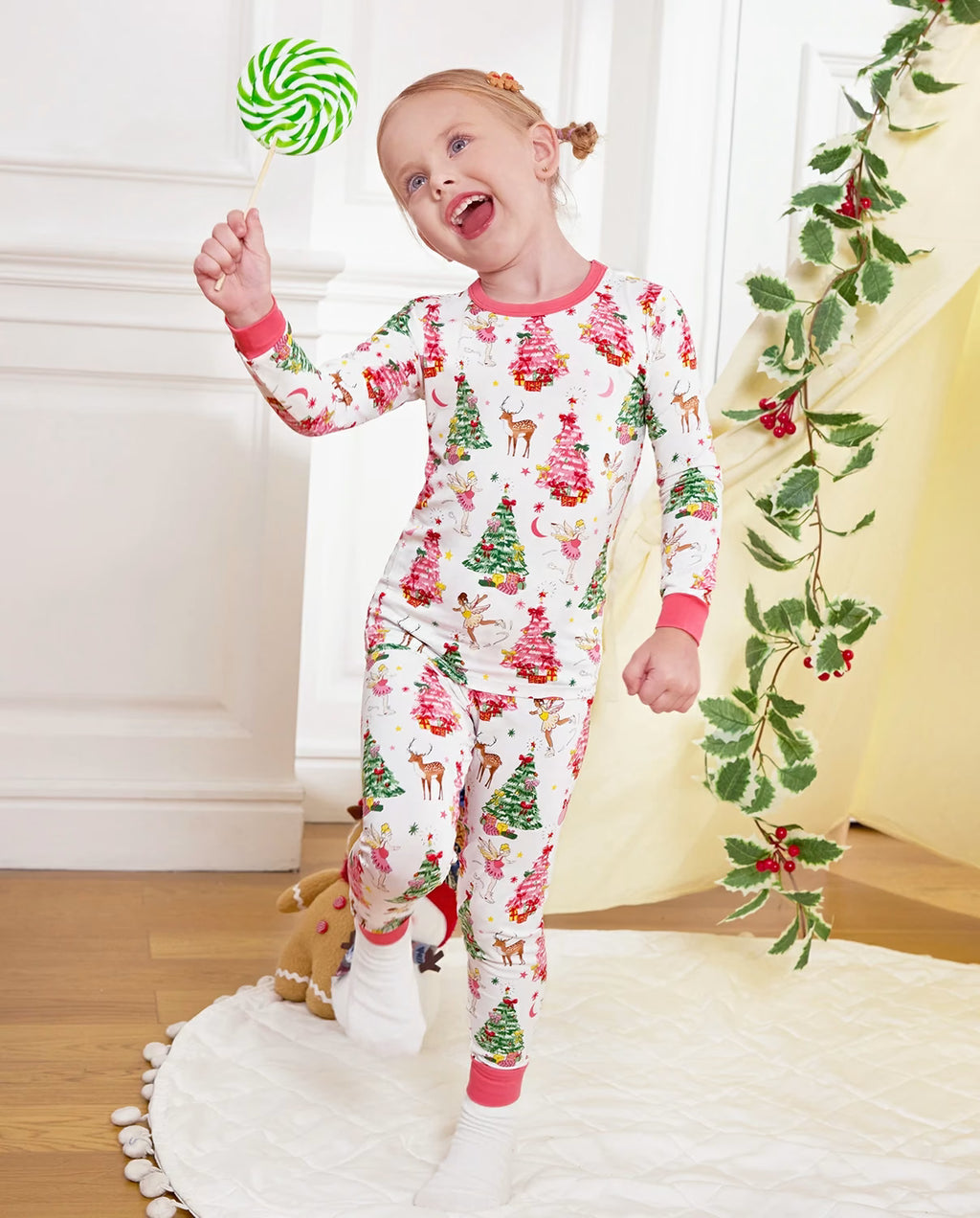 Snuggle Sparkle Long Two-Piece Pajama Set, snuggle sparkle bamboo two piece pjs lifestyle 8