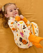 Spooky Sweet Bamboo Zippy cozy Halloween pajamas for baby lounging