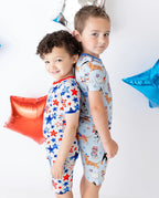 Star Celebration Short Two-Piece Pajama Set, star celebration bamboo short two piece pjs lifestyle 07
