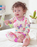 Sunny Sprouts Long Two-Piece Pajama Set, sunny sprouts bamboo two piece pjs lifestyle 3