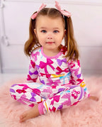 Sweet Bow Long Two-Piece Pajama Set, sweet bow bamboo long two piece pjs lifestyle 01