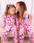 Sweet Bow Long Two-Piece Pajama Set, sweet bow bamboo long two piece pjs lifestyle 09