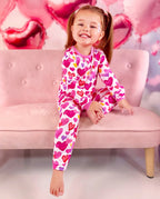 Sweetheart Confetti Long Two-Piece Pajama Set, sweetheart confetti bamboo long two piece pjs lifestyle 05