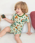 Tiny Campers Short Two-Piece Pajama Set, tiny campers bamboo short two piece pjs lifestyle 03