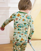 Tiny Campers Long Two-Piece Pajama Set, tiny campers bamboo two piece pjs lifestyle 5