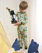 Tiny Campers Long Two-Piece Pajama Set, tiny campers bamboo two piece pjs lifestyle 7