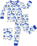 Tiny Officer Long Two-Piece Pajama Set, tiny officer bamboo long two piece pajama set main