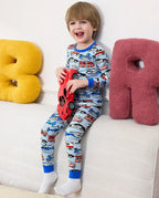 Tiny Responders Long Two-Piece Pajama Set, tiny responders club bamboo two piece pjs lifestyle 5
