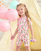 Tulip Garden Short Two-Piece Pajama Set, tulip garden bamboo short two piece pjs lifestyle 08