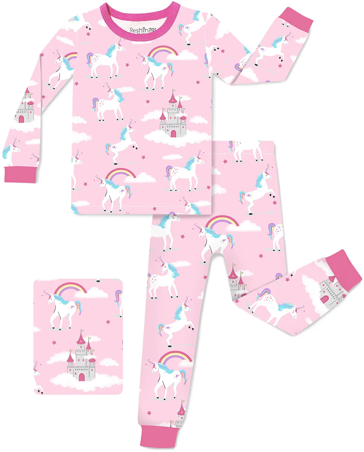 Uni Glow Long Two-Piece Pajama Set, uni glow bamboo long two piece pajama set main