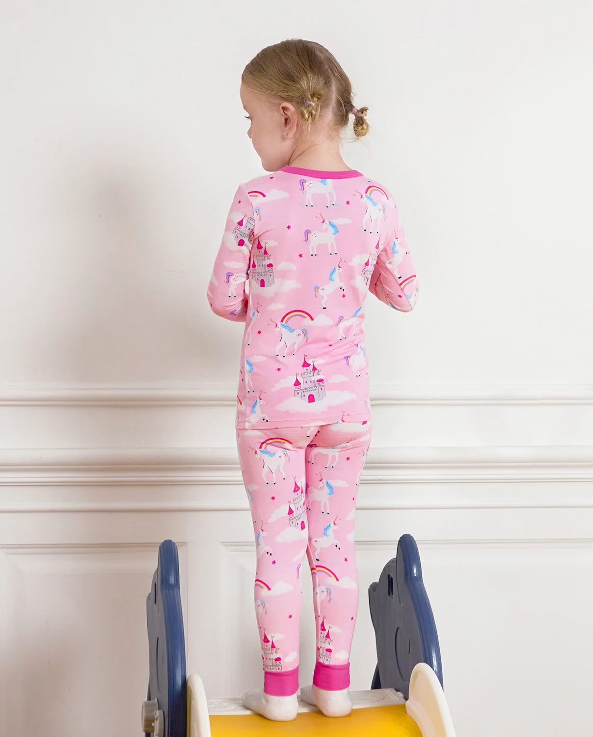 Uni Glow Long Two-Piece Pajama Set, uni glow bamboo long two piece pjs lifestyle 03