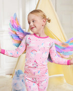 Uni Glow Long Two-Piece Pajama Set, uni glow bamboo long two piece pjs lifestyle 07